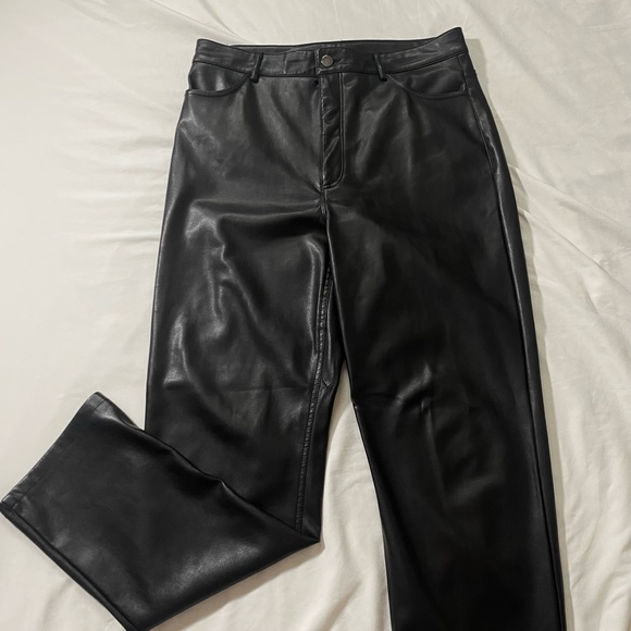 Dynamite Faux Leather Straight Pants - Picture 5 of 15